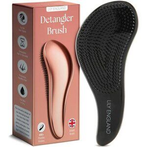 Rose Gold Detangler Hair Brush for Curly Thick Straight Wet or Dry Hair